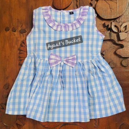 Summer baby girl's plaid dress