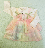 Pink Multi Colored Frock