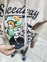 Premium Boys Brown Hoodie with Coin Pocket – Warm Winter Speedway Pullover (5-11 Years) - Image 2