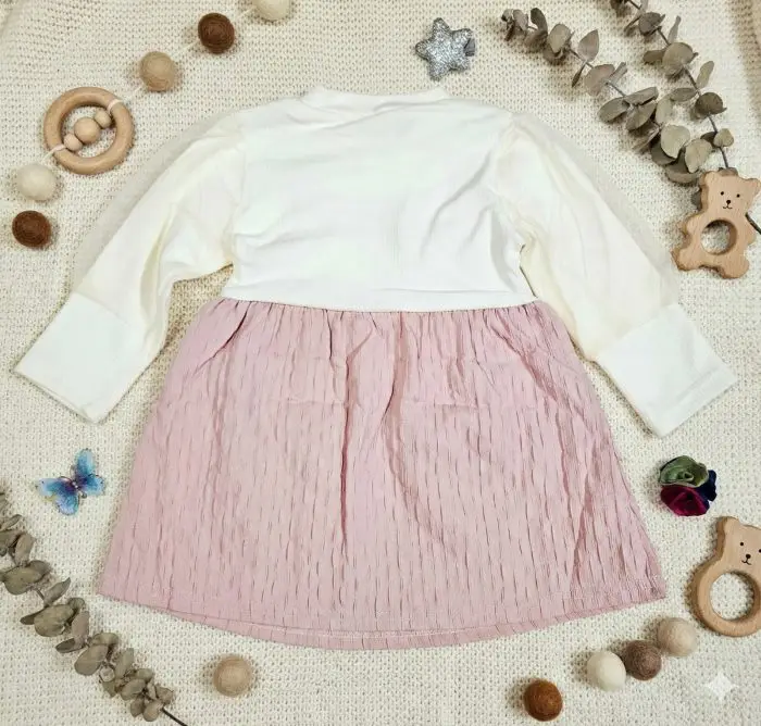 Frock with white flower Neckless - Image 3
