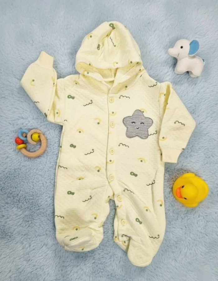 newborn-hooodie-1 Romper with Hoodie | Newborn - Image 1