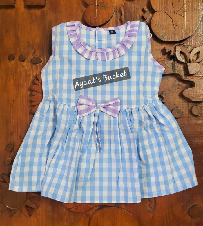 Summer Friendly Baby Girl's Check Frock - Image 1