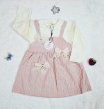 Bow Perl Frock BABY PINK
