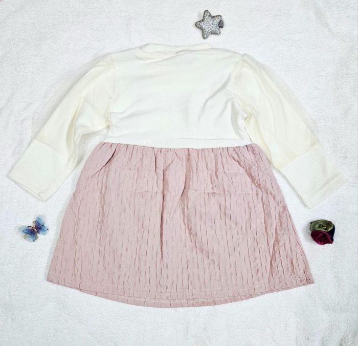 Bow Perl Frock BABY PINK - Image 2